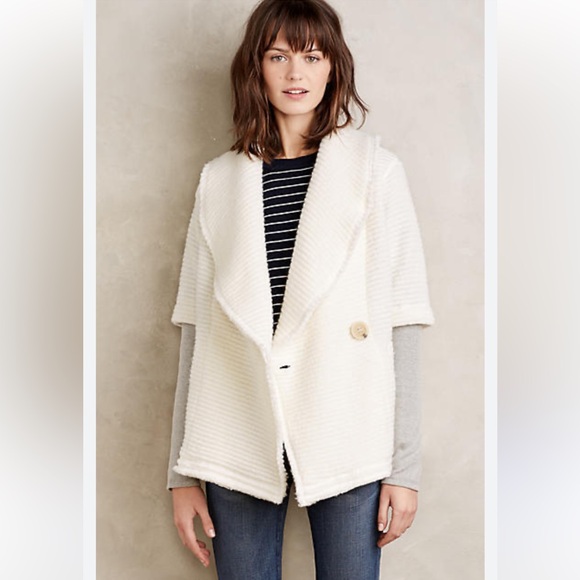 ANTHROPOLOGIE $138 DOLAN LEFT COAST OVERLAND SWEATER COAT JACKET M - Picture 2 of 5